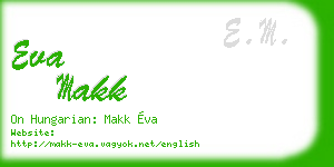 eva makk business card